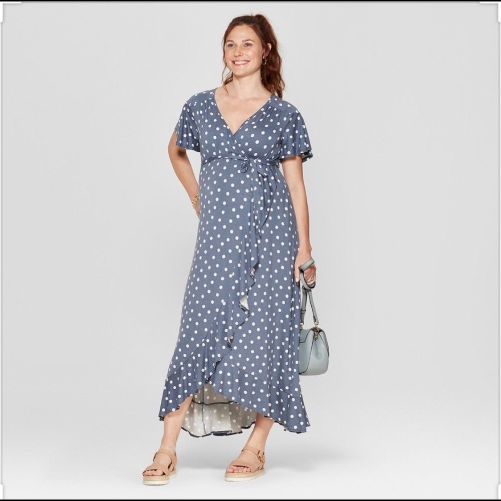 Isabel Polkadot Maternity Dress